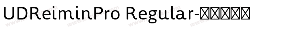 UDReiminPro Regular字体转换